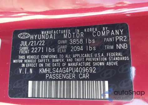 2023 Hyundai Elantra Sel из США, поврежденный, VIN KMHLS4AG4PU409692